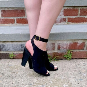 BAMBOO ANKLE WRAP HEELS